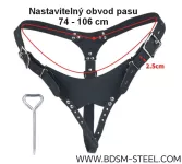Uzamykatelný postroj vhodný pro klasické pásy cudnosti